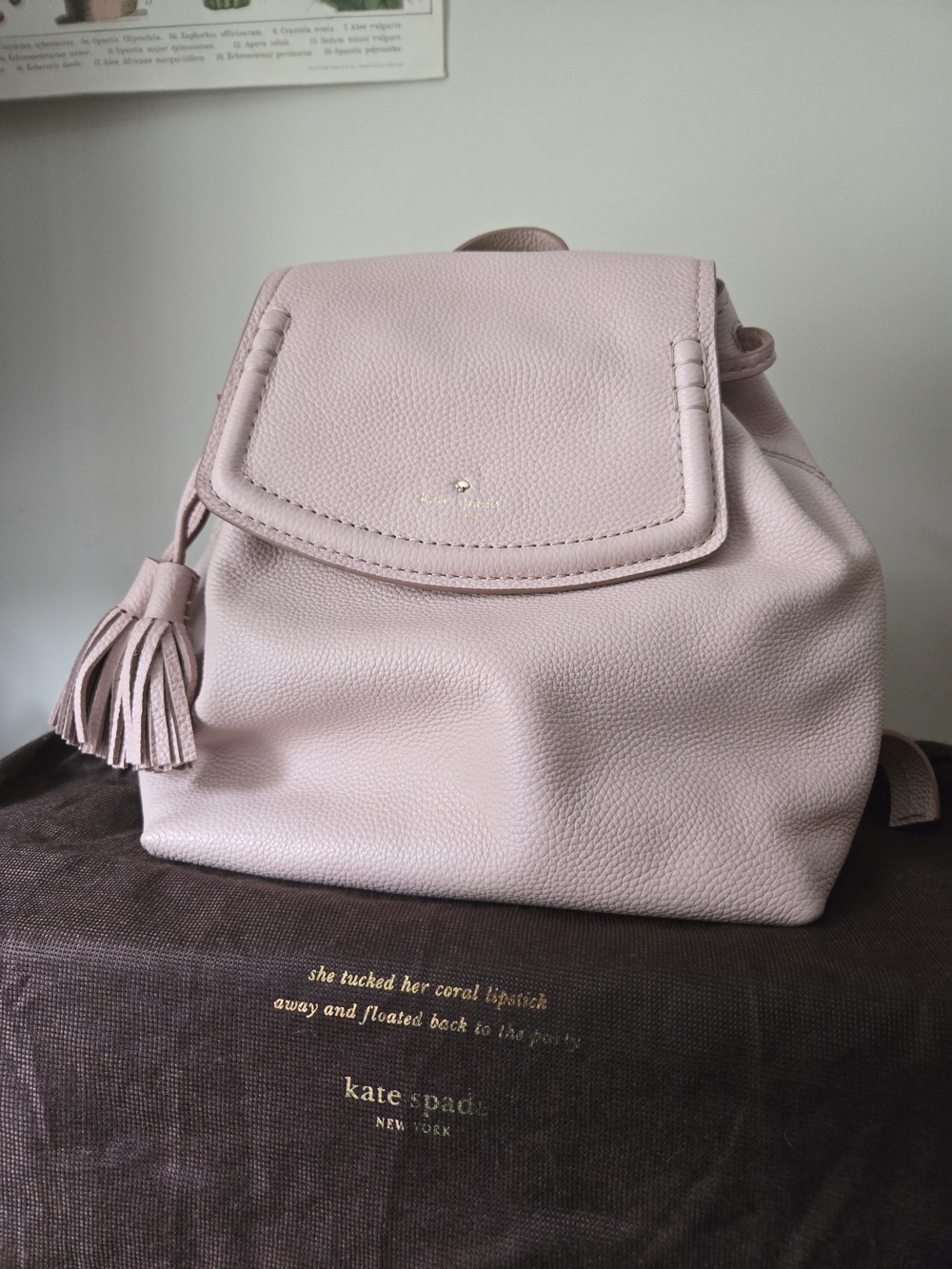 Kate Spade Pink Pebbled Leather Mini Backpack Bag